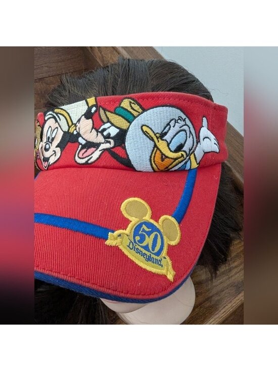 Vintage Walt Disney World Disney Resort Visor Hat Adjustable Mickey Donald Goofy main image 6